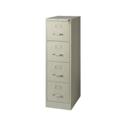 Staples 4-Drawer Vertical File Cabinet, Locking, Letter, Putty/Beige, 22"D (22336D) -Office Supply Shop sp37916843 sc7 1