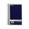 TOPS Oxford 5-Subject Notebook, 6" X 9.5", Wide Ruled, 175 Sheets, Navy (TOP 63859)