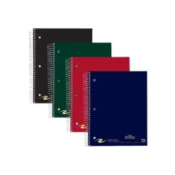 Roaring Spring 5-Subject Notebook, 8.5" X 11", College Ruled, 200 Sheets, Assorted Colors (11197)