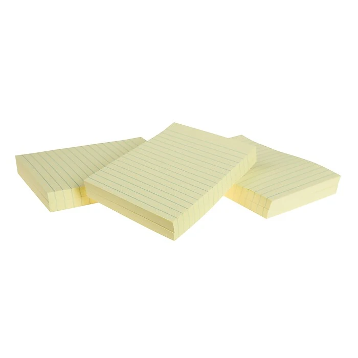 Staples Lined Sticky Notes, 4" x 6", 100 Sheets/Pad, 12 Pads/Pack (S-46YR12) Staples Lined Sticky Notes, 4" X 6", 100 Sheets/Pad, 12 Pads/Pack (S-46YR12) -Office Supply Shop sp38714884 sc7