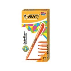 BIC Brite Liner Stick Highlighter, Chisel Tip, Orange, Dozen (90338/BL11OR) 2 BIC Brite Liner Stick Highlighter, Chisel Tip, Orange, Dozen (90338/BL11OR) -Office Supply Shop sp39611992 sc7