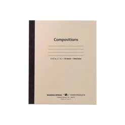 Roaring Spring Composition Notebook, 8.5" X 7", Wide Ruled, 20 Sheets, Manila (77340)