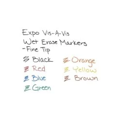 Expo Vis-a-Vis Wet Erase Markers, Fine Point, Assorted, 8/Pack (16078) -Office Supply Shop sp40285410 sc7