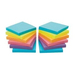Staples Sticky Notes, 3" X 3" Assorted, 100 Sheets/Pad, 12 Pads/Pack (S-33BR12/52567) -Office Supply Shop sp40315744 sc7