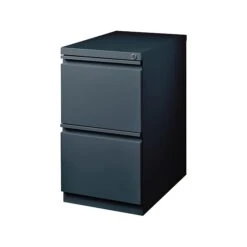 Staples 2-Drawer Vertical File Cabinet, Locking, Charcoal, Letter, 19.88"D (26819D)