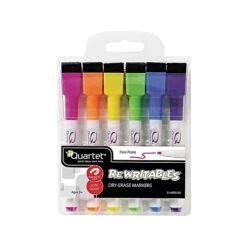 Quartet ReWritables Mini Dry Erase Markers, Fine Point, Assorted, 6/Pack (51-661142Q) -Office Supply Shop sp41816930 sc7