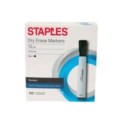 Staples Remarx Dry-Erase Markers, Chisel Point, Black, 12/Pack (29211-CC) -Office Supply Shop sp41817029 sc7
