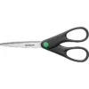 Westcott® Straight KleenEarth® 7" Recycled Stainless Steel Scissors, Pointed Tip, Black (44218)