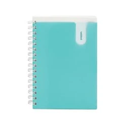 Poppin Medium Pocket Notebook, 6" X 8.5", College Ruled, 80 Sheets, Aqua (101351)
