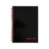 Black N' Red Professional Notebook, 5.88" X 8.25", Wide Ruled, 70 Sheets, Black/Red (L67000)