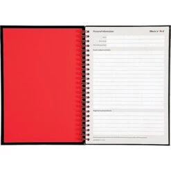 Black N' Red Professional Notebook, 5.88" X 8.25", Wide Ruled, 70 Sheets, Black/Red (L67000) -Office Supply Shop sp42125924 sc7