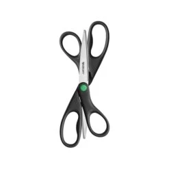 Westcott KleenEarth 8" Stainless Steel Sewing/Craft Scissors, Pointed Tip, Black, 2/Pack (15179)