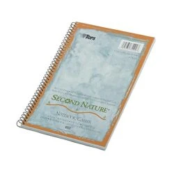 TOPS Second Nature 1-Subject Notebook, 6" X 9.5", College Ruled, 80 Sheets, Light Blue (TOP 74109)