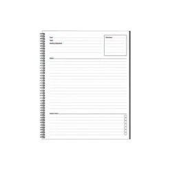 Mead Cambridge Meeting Format Professional Notebook, 8.88" X 11", Wide Ruled, 80 Sheets, Black (06132) -Office Supply Shop sp42174284 sc7