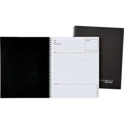 Mead Cambridge Meeting Format Professional Notebook, 8.88" X 11", Wide Ruled, 80 Sheets, Black (06132) -Office Supply Shop sp42174285 sc7