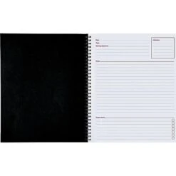 Mead Cambridge Meeting Format Professional Notebook, 8.88" X 11", Wide Ruled, 80 Sheets, Black (06132) -Office Supply Shop sp42174286 sc7