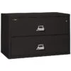 FireKing Classic 2-Drawer Lateral File Cabinet, Fire Resistant, Black, Letter/Legal, 44.5"W (2-4422-CBL)