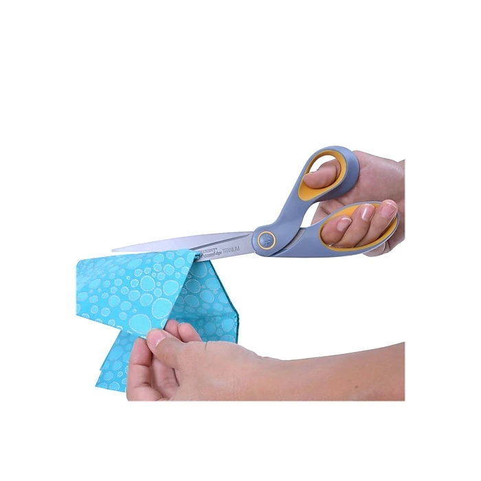 Westcott® Bent ExtremEdge Adjustable Tension Titanium Bonded® 9" Scissors, Blunt Tip, Gray/Yellow (14669) Westcott® Bent ExtremEdge Adjustable Tension Titanium Bonded® 9" Scissors, Blunt Tip, Gray/Yellow (14669) -Office Supply Shop sp42717181 sc7