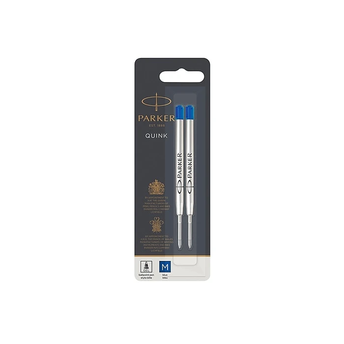 Parker Quink Gel-Ink Pen Refills, Medium Tip, Blue Ink, 2/Pack (1950364) Parker® Parker Quink Gel-Ink Pen Refills, Medium Tip, Blue Ink, 2/Pack (1950364) -Office Supply Shop sp42717293 sc7