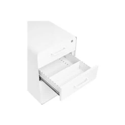 Poppin Stow 3-Drawer Vertical File Cabinet, Mobile/Pedestal, White, Letter/Legal, 20"D (100425) -Office Supply Shop sp42717554 sc7