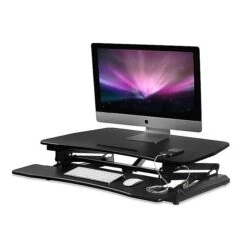 Mount-It! Electric 35.4"W Standing Desk Converter, Plastic Steel (MI-7927E) -Office Supply Shop sp42717832 sc7