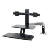 Ergotron WorkFit-A Dual Adjustable Desk, Aluminum (24-392-026)