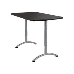 ICEBERG ARC 30"W Adjustable Table, Laminate Wood (69317)