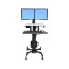 Ergotron WorkFit-C Dual 26"W Adjustable Desk, Plastic/Steel (24-214-085)