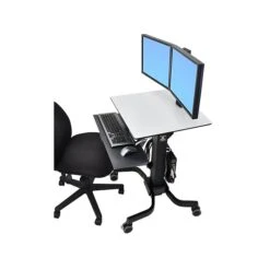 Ergotron WorkFit-C Dual 26"W Adjustable Desk, Plastic/Steel (24-214-085) -Office Supply Shop sp43805561 sc7