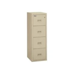 FireKing Turtle 4-Drawer Vertical File Cabinet, Fire Resistant, Letter/Legal, Beige, 22.13"D (4R1822-CPA)
