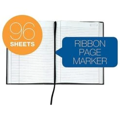 TOPS Royale Executive Notebook, 8" X 10-1/2", 96 Sheets, College Ruled, Black Cover/Gray Spine (TOP 25231) -Office Supply Shop sp43806987 sc7