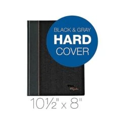 TOPS Royale Executive Notebook, 8" X 10-1/2", 96 Sheets, College Ruled, Black Cover/Gray Spine (TOP 25231) -Office Supply Shop sp43806988 sc7