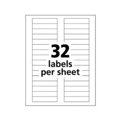 Avery Durable Laser Identification Labels, 5/8" X 3", White, 32/Sheet, 50 Sheets/Pack (6577) 3 Avery Durable Laser Identification Labels, 5/8" X 3", White, 32/Sheet, 50 Sheets/Pack (6577) -Office Supply Shop sp43812573 sc7