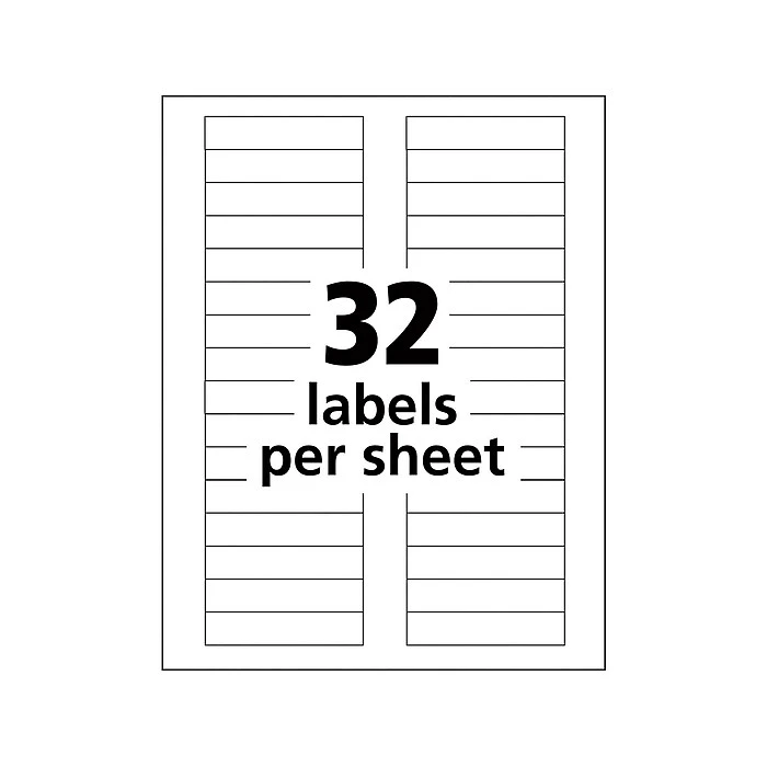 Avery Durable Laser Identification Labels, 5/8" x 3", White, 32/Sheet, 50 Sheets/Pack (6577) Avery Durable Laser Identification Labels, 5/8" X 3", White, 32/Sheet, 50 Sheets/Pack (6577) -Office Supply Shop sp43812573 sc7