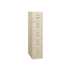 HON 310 Series 5-Drawer Vertical File Cabinet, Locking, Letter, Black, 26.5"D (H315.P.P) -Office Supply Shop sp43813139 sc7