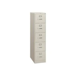 HON 310 Series 5-Drawer Vertical File Cabinet, Locking, Letter, Black, 26.5"D (H315.P.P) -Office Supply Shop sp43813143 sc7