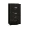 HON Brigade 600 Series 5-Drawer Lateral File Cabinet, Locking, Letter/Legal, Black, 36"W (H685.L.P)