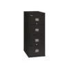 FireKing Patriot 4-Drawer Vertical File Cabinet, Fire Resistant, Letter, Black, 31.56"D (4P1831-CBLI)