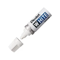 Pentel Permanent Marker, Broad Tip, White (100W) -Office Supply Shop sp44335834 sc7