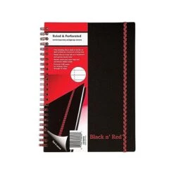 Black N' Red Professional Notebook, 5-7/8" X 8-1/4", 70 Sheets, Ruled, Black/Red Accents (C67009) -Office Supply Shop sp44342725 sc7