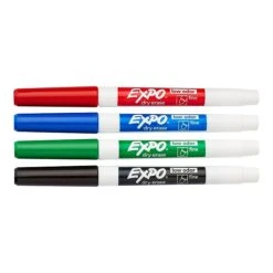 Expo Low Odor Dry Erase Markers, Fine Tip, Assorted, 4/Pack (86674) -Office Supply Shop sp44344023 sc7