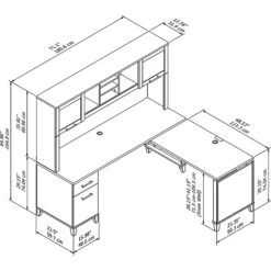 Bush Furniture Somerset 72W 3 Position Sit To Stand L Shaped Desk With Hutch, Hansen Cherry (SET015HC) -Office Supply Shop sp45060426 sc7