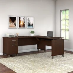 Bush Furniture Somerset 72W 3 Position Sit To Stand L Shaped Desk, Mocha Cherry (SET014MR) 5 Bush Furniture Somerset 72W 3 Position Sit To Stand L Shaped Desk, Mocha Cherry (SET014MR) -Office Supply Shop sp45060488 sc7