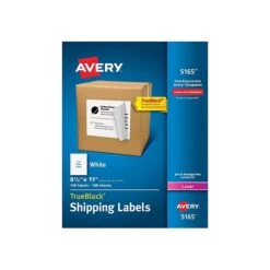 Avery TrueBlock Laser Shipping Labels, Sure Feed Technology, 8 1/2" X 11", White, 25 Labels Per Pack (5265) -Office Supply Shop sp45444657 sc7