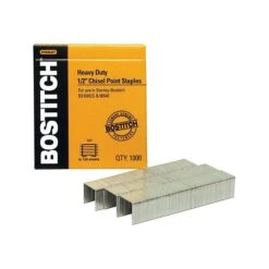 Bostitch Premium Heavy Duty Staples, 1/2" Leg Length, 1000/Box (SB351/2-1M)