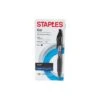 Staples Aura Retractable Gel Pens, Medium Point, Black Ink, Dozen (29195)