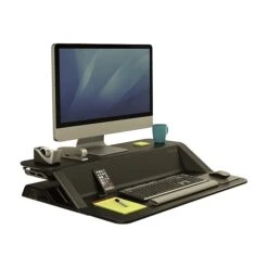 Fellowes Lotus 33" Standing Desk Converter, Black (0007901) -Office Supply Shop sp46036788 sc7