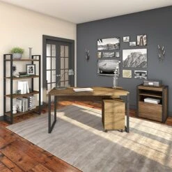 Bush Furniture Latitude Printer Stand File Cabinet, Rustic Brown Embossed (LAF124RB-03) 5 Bush Furniture Latitude Printer Stand File Cabinet, Rustic Brown Embossed (LAF124RB-03) -Office Supply Shop sp47156579 sc7