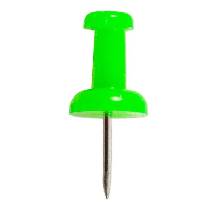 JAM Paper Push Pins, Lime Green, 2 Packs of 100 (522416893A) JAM Paper Push Pins, Lime Green, 2 Packs Of 100 (522416893A) -Office Supply Shop sp4797893 sc7