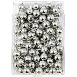 JAM Paper Map Tacks, Silver, 100/Pack (22432214) -Office Supply Shop sp4798116 sc7